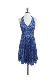 Current Boutique-Eva Franco - Delilah Blue Floral Crochet Sleeveless Dress Sz 2