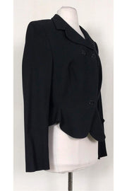 Current Boutique-Feraud - Navy Waffle Textured Fitted Blazer Sz 12