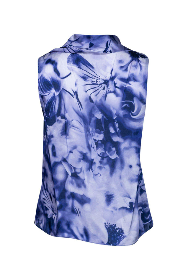 Current Boutique-Feraud - Purple Tie Front Top Sz S
