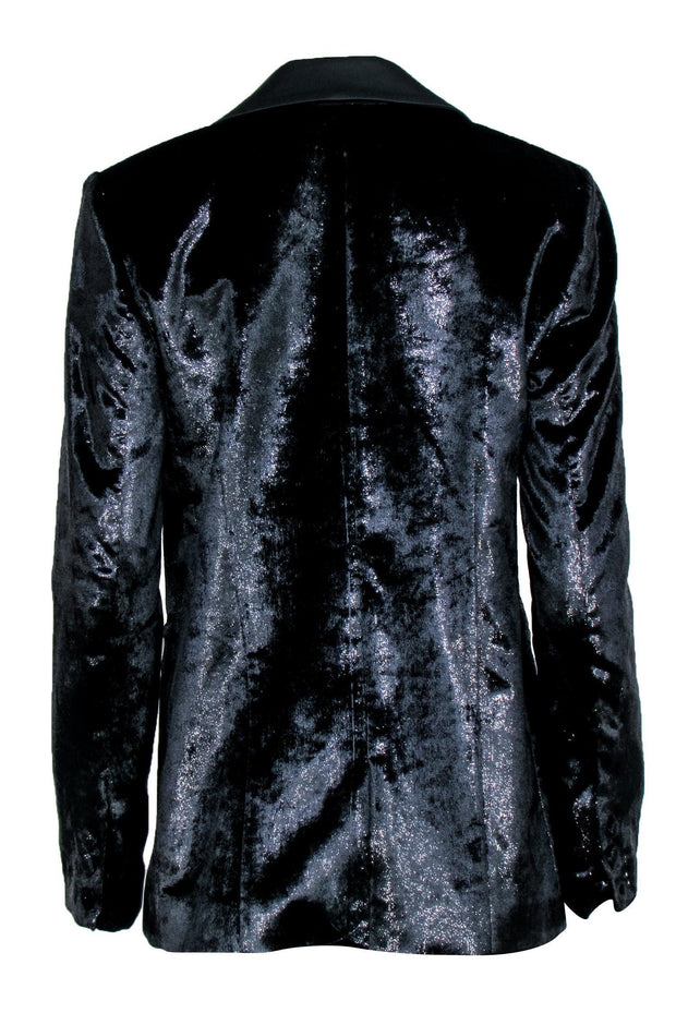 Current Boutique-Frame - Black Velvet Metallic Blazer Sz 4