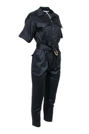 Current Boutique-FRAME - Black Straight Short Sleeve Jumpsuit Sz XS