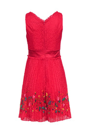 Current Boutique-French Connection - Hot Pink Lace Sleeveless Dress w/ Embroidered Detail Sz 2