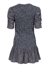 Current Boutique-French Connection - Green w/ Floral Motif Smocked Dress Sz S