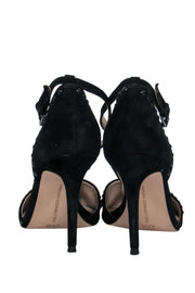 Current Boutique-French Connection - Black Suede Studded Pointed Toe "Elanah" Pumps Sz 8.5
