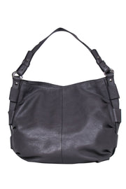 Current Boutique-Furla - Dark Gray Woven Trim Large Shoulder Bag