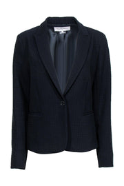 Current Boutique-Gerard Darel - Navy Blue Textured Pattern Blazer Sz 10