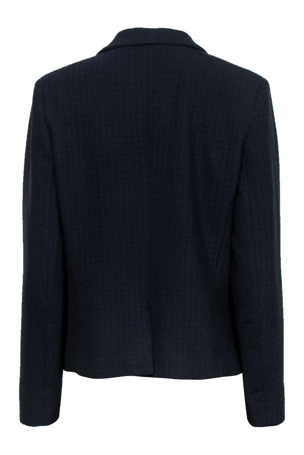 Current Boutique-Gerard Darel - Navy Blue Textured Pattern Blazer Sz 10
