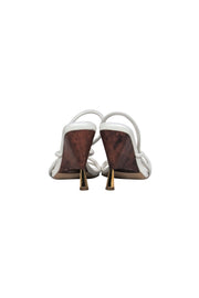 Current Boutique-Gia Borghni - White Strappy "Sosie 2" Pump w/ Wood Heel Sz 8.0