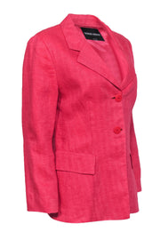 Current Boutique-Giorgio Armani - Hot Pink Linen Double Button Front Blazer Sz M