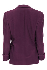 Current Boutique-Giorgio Armani - Deep Purple Puffed Shoulder Blazer Sz M
