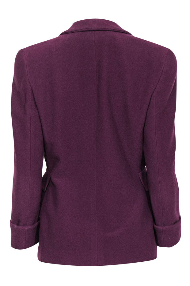 Current Boutique-Giorgio Armani - Deep Purple Puffed Shoulder Blazer Sz M