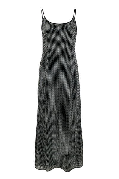 Current Boutique-Giorgio Armani - Black & White Print Sequin Sleeveless Gown Sz 12