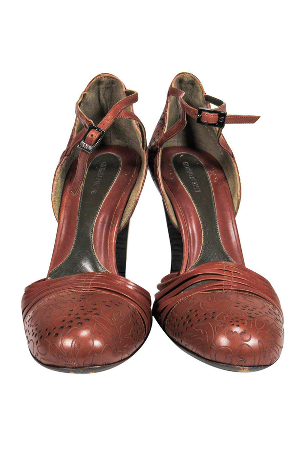 Current Boutique-Giorgio Armani - Brown Strappy Pumps Sz 8