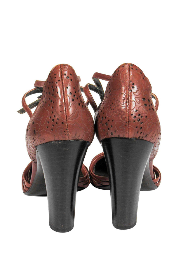 Current Boutique-Giorgio Armani - Brown Strappy Pumps Sz 8