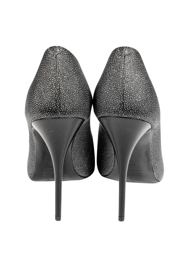 Current Boutique-Giuseppe Zanotti - Black Cap-Toe Pumps w/ Silver Speckles Sz 6.5