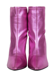 Current Boutique-Giuseppe Zanotti - Metallic Pink Pointed Toe Booties Sz 9