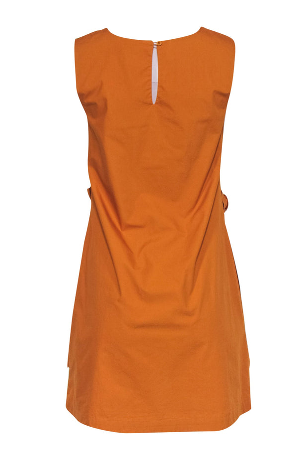 Current Boutique-Gorman - Mustard Sleeveless Cotton Shift Dress w/ Ruffled Pockets Sz 6