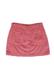 Current Boutique-GRLFRND - Pink Ribbed Velour Miniskirt Sz 29