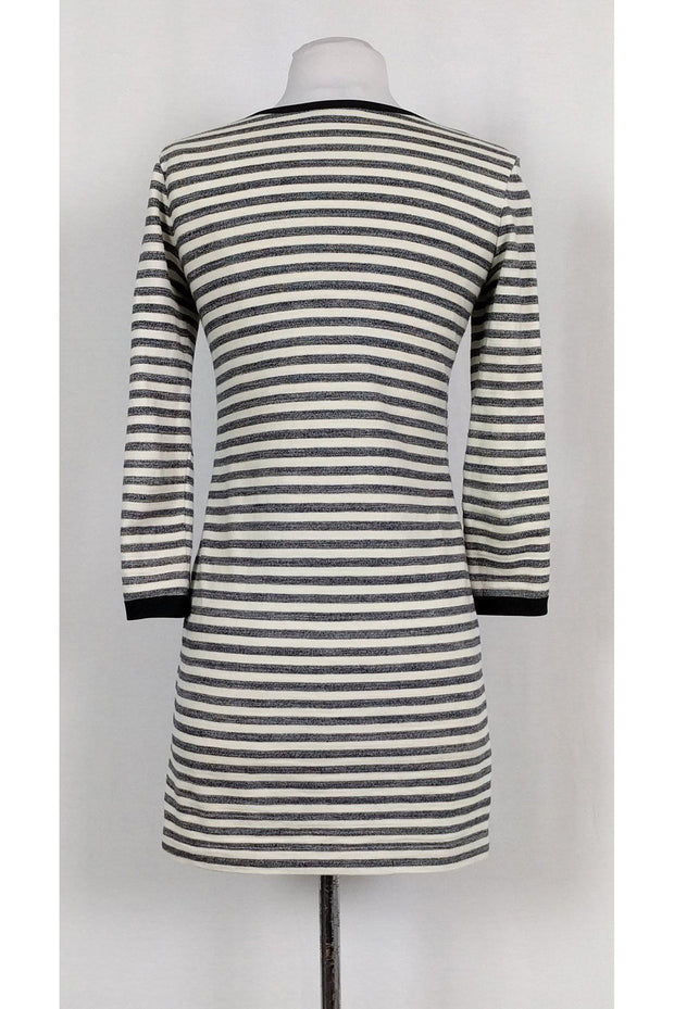 Current Boutique-Gryphon - Cream & Blue Striped Knit Dress Sz XS