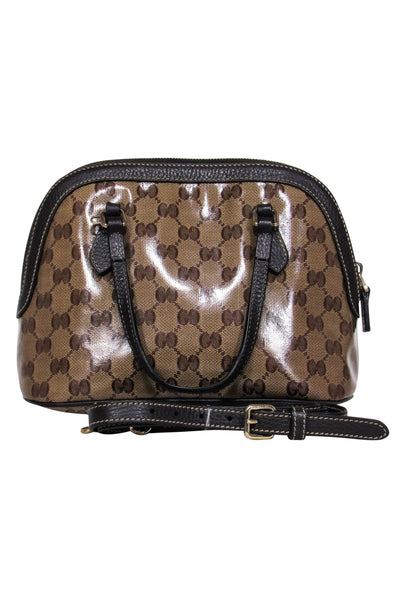 Current Boutique-Gucci - Brown "GG" Monogram Mini Convertible Crossbody