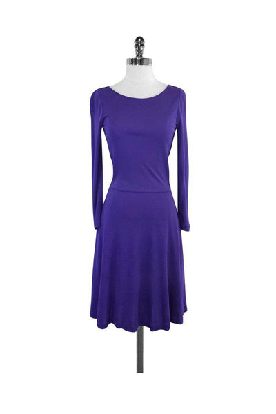 Current Boutique-Halston - Purple Cut Out Back Dress Sz 4