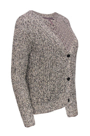 Current Boutique-Halston Heritage - Beige & Black Heathered Knit Cardigan Sz S