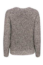 Current Boutique-Halston Heritage - Beige & Black Heathered Knit Cardigan Sz S