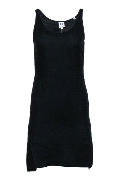 Current Boutique-Halston Heritage - Black Textured Silk Blend Tank Dress Sz 0