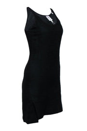 Current Boutique-Halston Heritage - Black Textured Silk Blend Tank Dress Sz 0