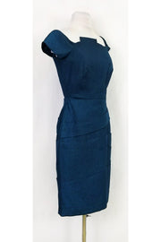 Current Boutique-Halston Heritage - Teal Cap Sleeve Dress Sz 6