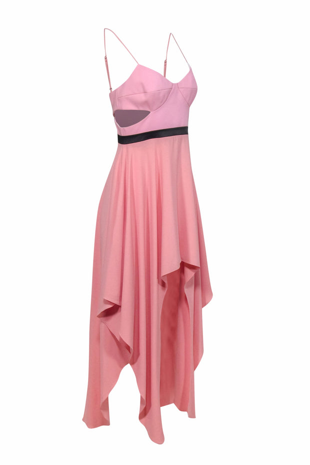 Current Boutique-Halston Heritage - Two-Tone Pink High-Low Hem Dress w/ Cutouts Sz M