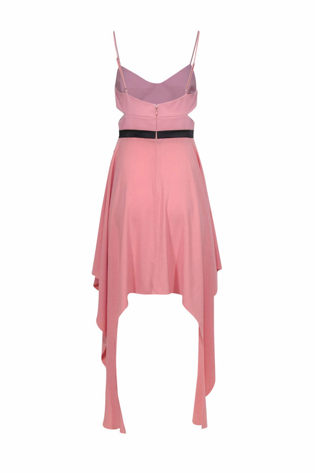 Current Boutique-Halston Heritage - Two-Tone Pink High-Low Hem Dress w/ Cutouts Sz M