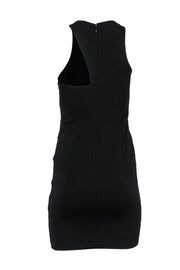Current Boutique-Halston Heritage - Black Asymmetric Neckline Sheath Dress Sz S