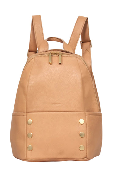 Current Boutique-Hammitt - Beige Leather Mini Backpack Purse w/ Gold Studs