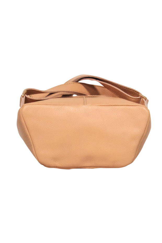 Current Boutique-Hammitt - Beige Leather Mini Backpack Purse w/ Gold Studs