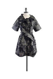 Current Boutique-Hanii Y - Grey Print Short Sleeve Jacket Sz 6