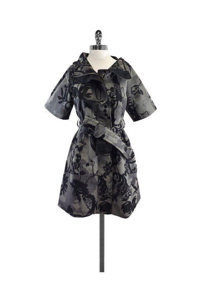 Current Boutique-Hanii Y - Grey Print Short Sleeve Jacket Sz 6