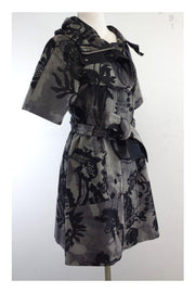 Current Boutique-Hanii Y - Grey Print Short Sleeve Jacket Sz 6