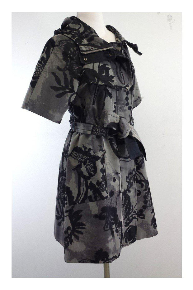 Current Boutique-Hanii Y - Grey Print Short Sleeve Jacket Sz 6
