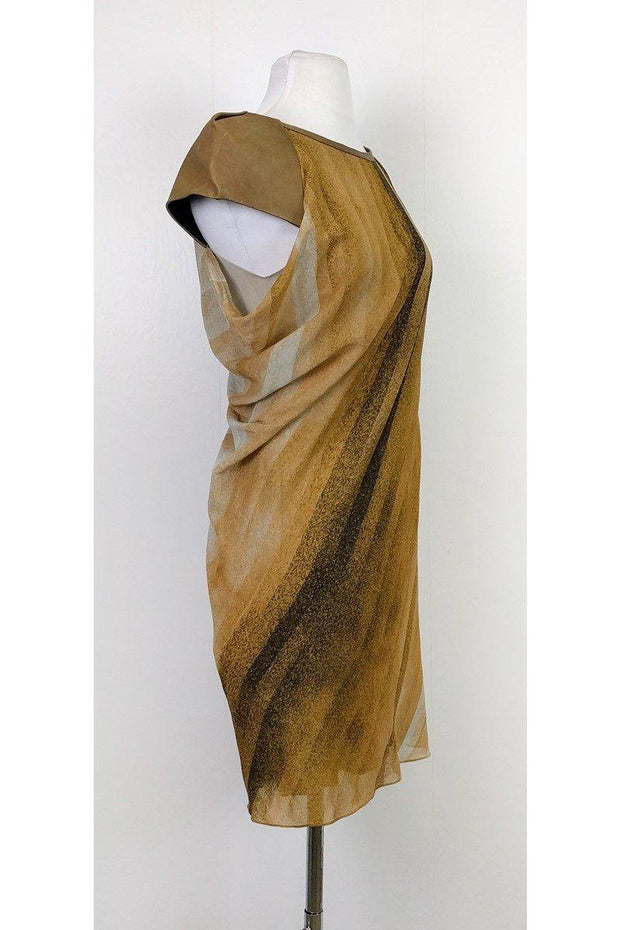 Current Boutique-Helmut Lang - Tan Print Dress Sz XS