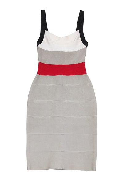 Current Boutique-Herve Leger - Color-Blocked Bandage Dress Sz XXS