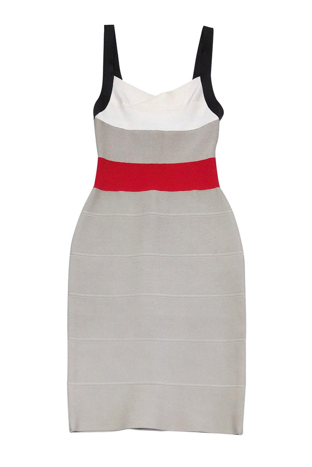 Current Boutique-Herve Leger - Color-Blocked Bandage Dress Sz XXS