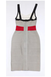 Current Boutique-Herve Leger - Color-Blocked Bandage Dress Sz XXS