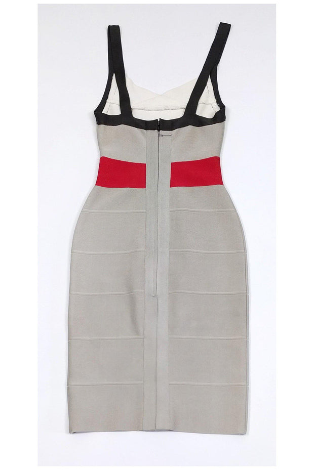 Current Boutique-Herve Leger - Color-Blocked Bandage Dress Sz XXS