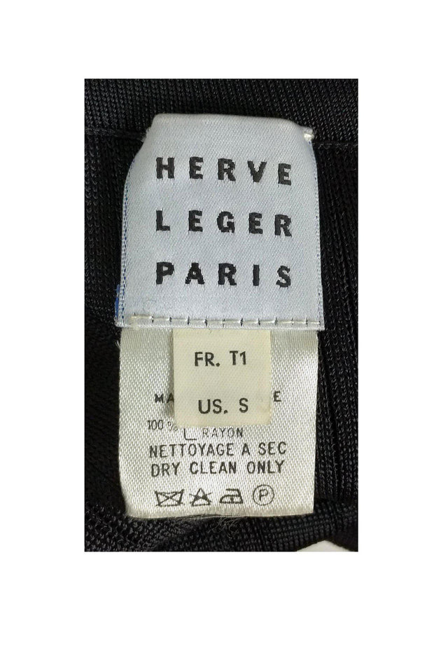 Current Boutique-Herve Leger - Black Ribbed Pants Sz S