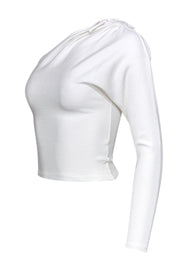 Current Boutique-Intermix - White Ribbed One-Shoulder Top Sz XS
