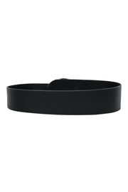 Current Boutique-IRO - Black Leather Belt w/ Silver Buckle Sz 80