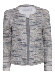 Current Boutique-IRO - Grey & Multi-Color Boucle-Tweed Blazer w/ Metallic Accent Sz 14