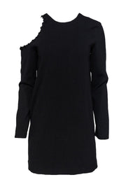 Current Boutique-IRO - Black Shift Dress w/ Single Cold Shoulder Sz 4