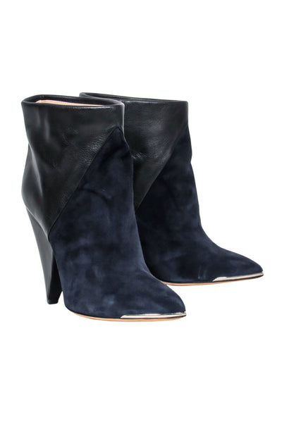 Current Boutique-IRO - Colorblocked Suede & Leather Booties Sz 8.5